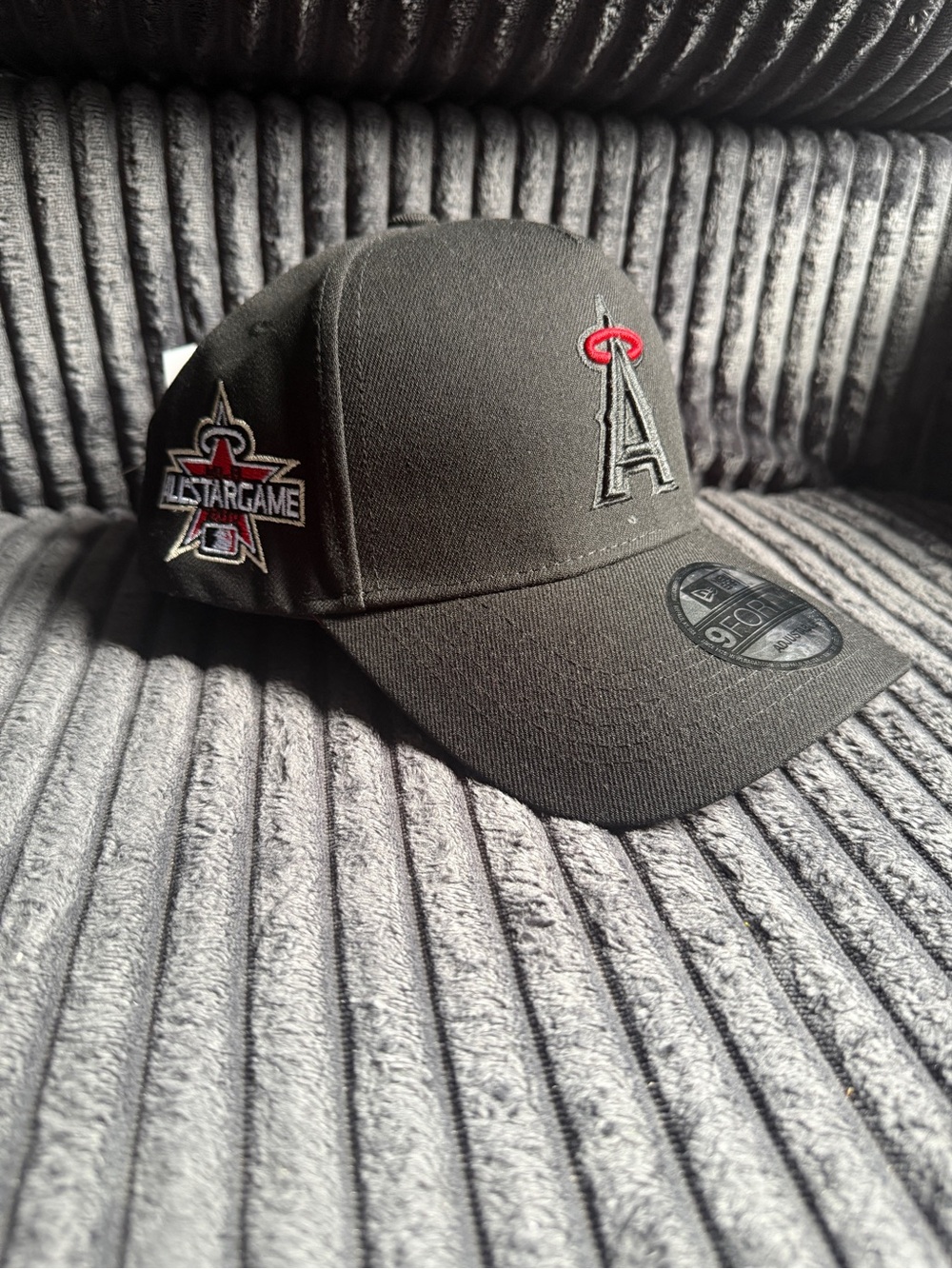 New Era Black Los Angeles All-Star Patch Cap with Red Accent